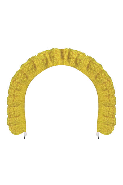 TANIJAY CROCHET headband Full Ruffle Headband – Bright Yellow