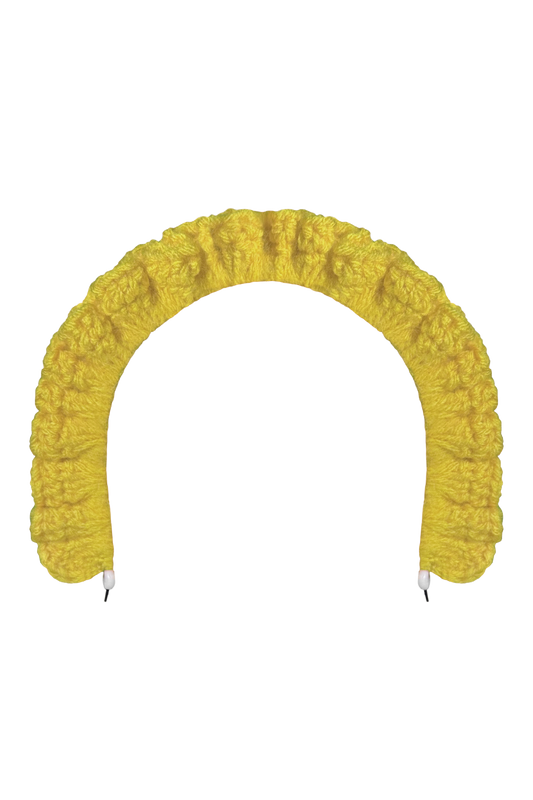 TANIJAY CROCHET headband Full Ruffle Headband – Bright Yellow
