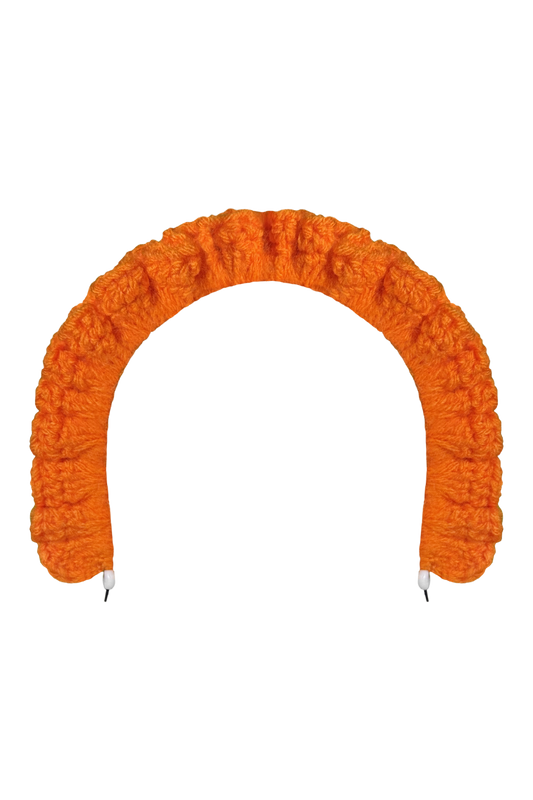 TANIJAY CROCHET headband Full Ruffle Headband – Pumpkin