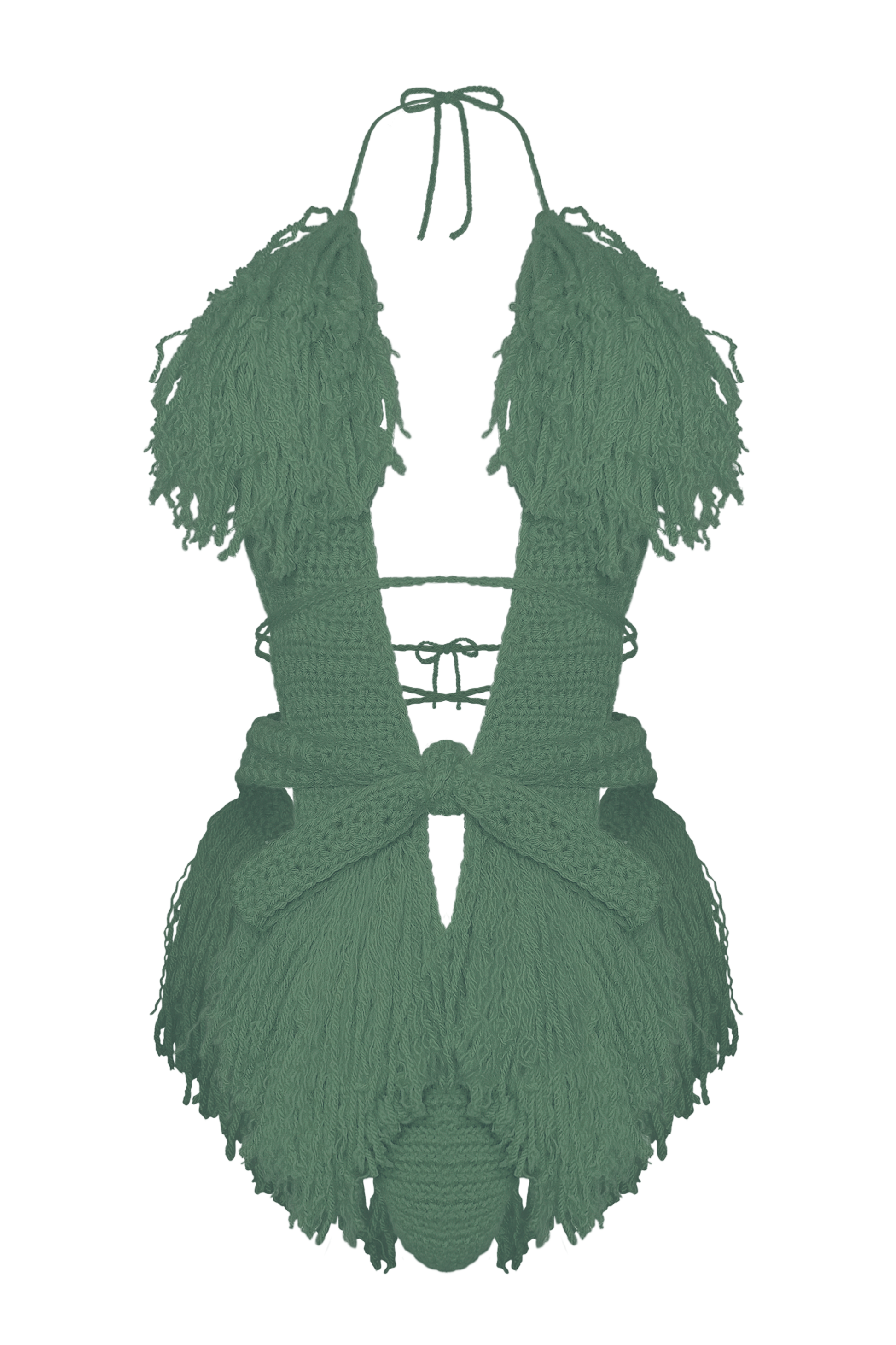 TANIJAY CROCHET ONE PIECE XS / Light Sage Hagata Crochet One Piece