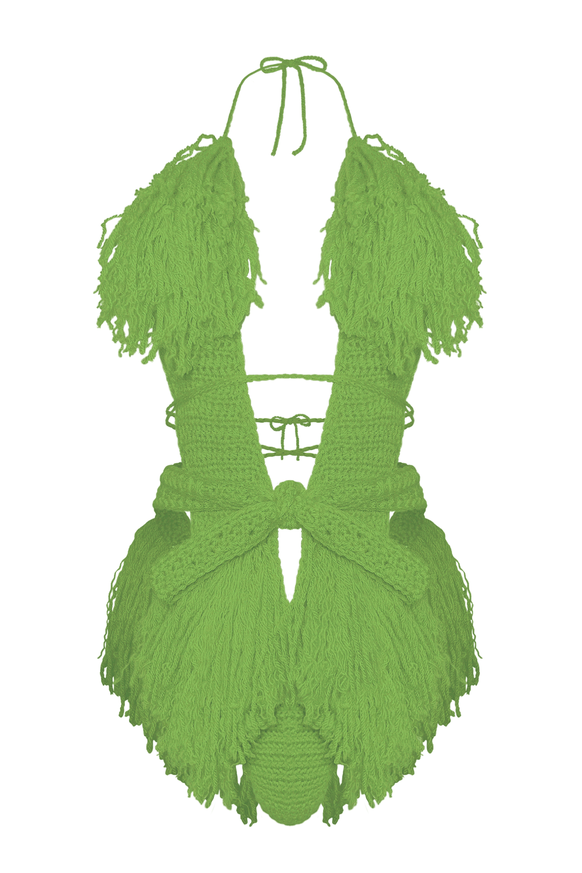 TANIJAY CROCHET ONE PIECE XS / Spring Green Hagata Crochet One Piece