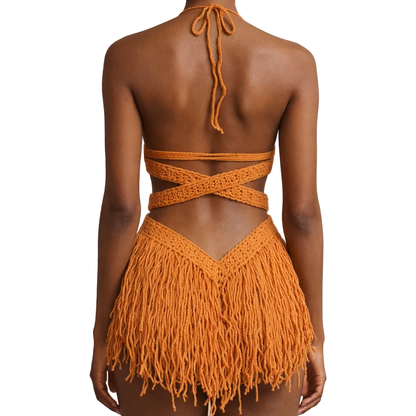 TANIJAY CROCHET READY TO SHIP Halle Crochet One Piece Back Coverage Edition Curry Small – Ready to Ship (48 Hours)