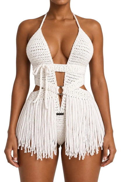 TANIJAY CROCHET READY TO SHIP Halle Crochet One Piece Back Coverage Edition White Small – Ready to Ship (48 Hours)