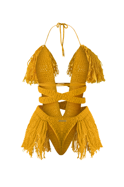 TANIJAY CROCHET ONE PIECE Hanet Crochet One Piece : Brazilian High Cut Coverage