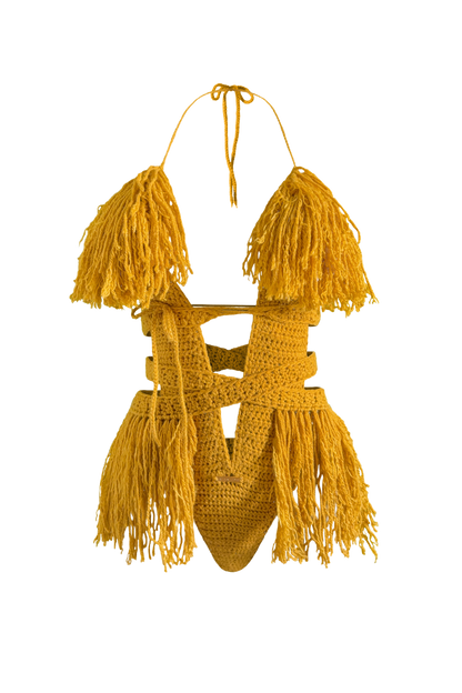 TANIJAY CROCHET ONE PIECE Hanet Crochet One Piece : Brazilian High Cut Coverage