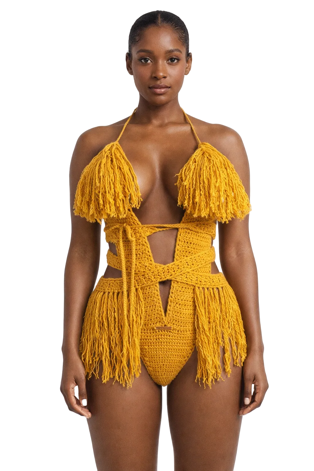 TANIJAY CROCHET ONE PIECE Hanet Crochet One Piece : Brazilian High Cut Coverage