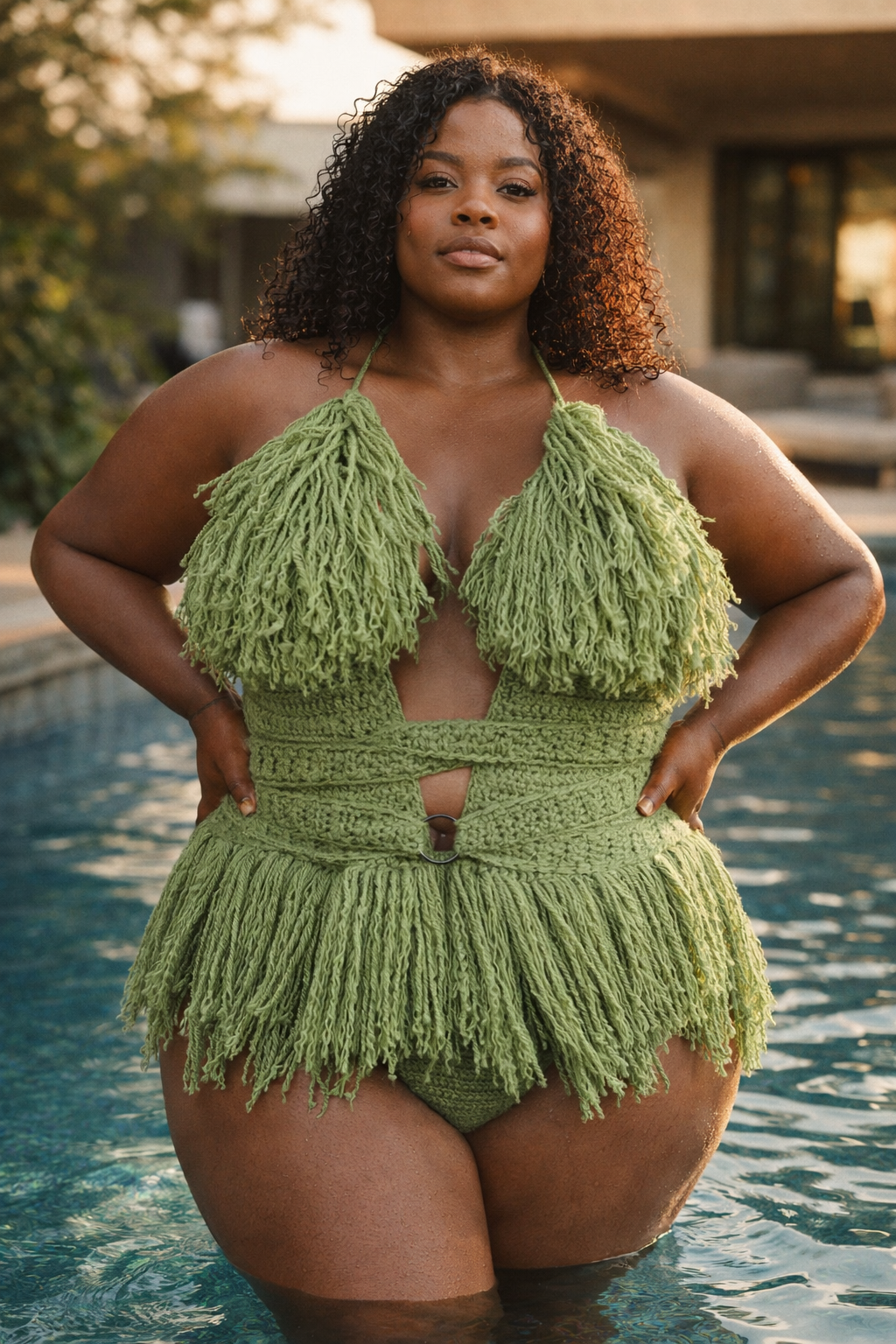 TANIJAY CROCHET ONE PIECE Hebe Crochet Monokini- 3XL