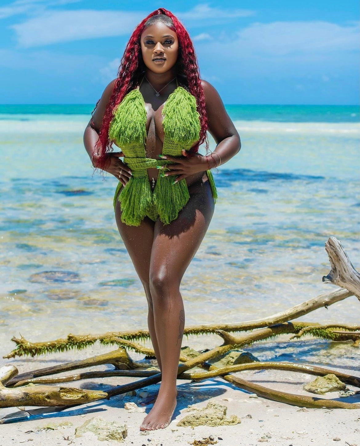 TANIJAY CROCHET ONE PIECE Hebe Crochet Monokini- Medium