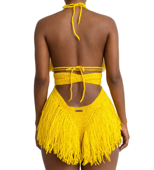 TANIJAY CROCHET READY TO SHIP Hebe Crochet One Piece Bright Yellow XSmall– Ready to Ship (48 Hours)