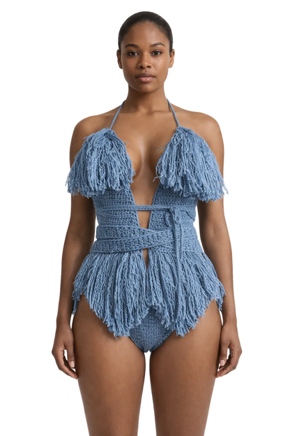 TANIJAY CROCHET ONE PIECE Hebe Crochet One Piece - Country Blue