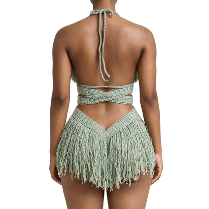 TANIJAY CROCHET READY TO SHIP Hebe Crochet One Piece Light Sage Medium – Ready to Ship (48 Hours)