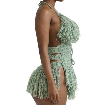 TANIJAY CROCHET READY TO SHIP Hebe Crochet One Piece Light Sage Medium – Ready to Ship (48 Hours)