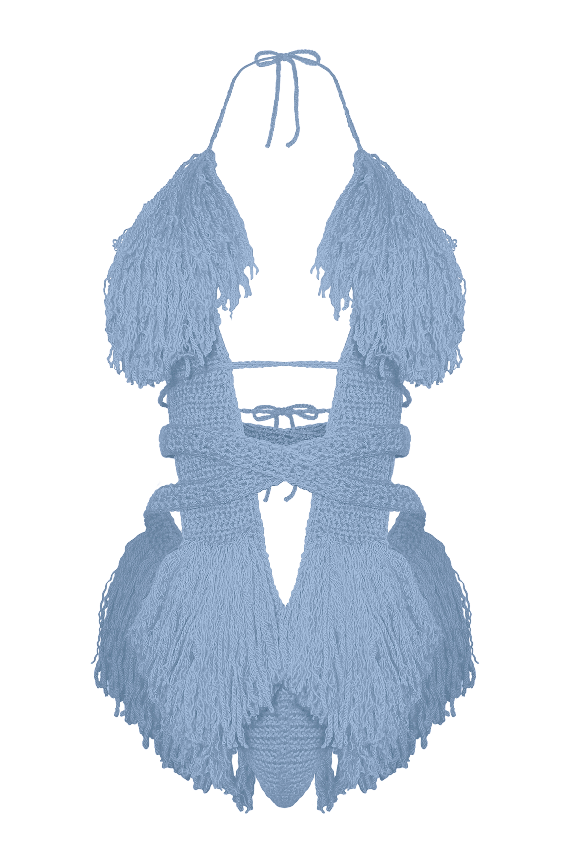 Hebe Crochet One Piece (Country Blue) - Swimwear | Tanijay Crochet