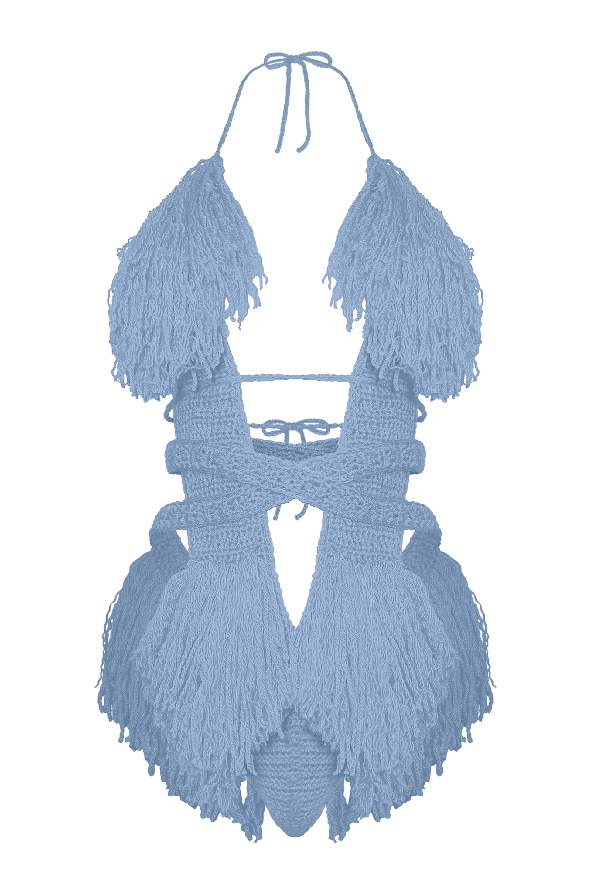 TANIJAY CROCHET ONE PIECE XS / Country Blue Hebe Crochet One Piece