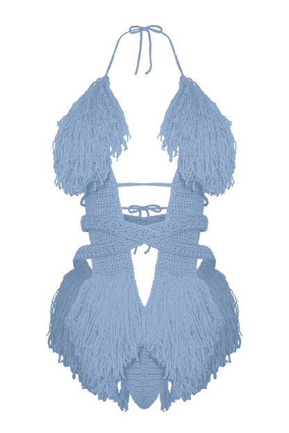 TANIJAY CROCHET ONE PIECE XS / Country Blue Hebe Crochet One Piece