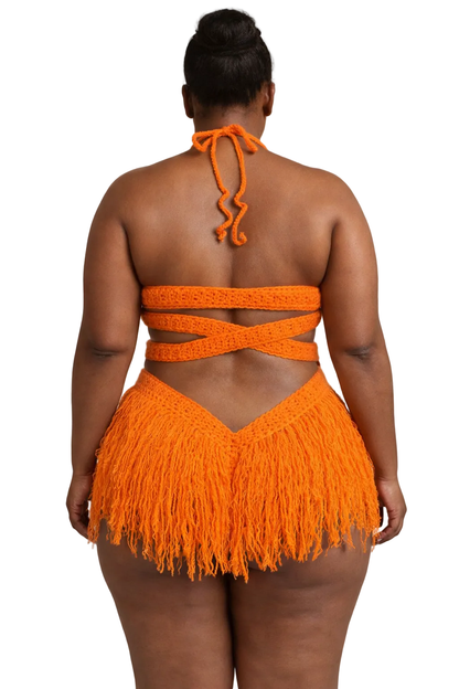 TANIJAY CROCHET ONE PIECE Hebe Crochet One Piece - Pumpkin