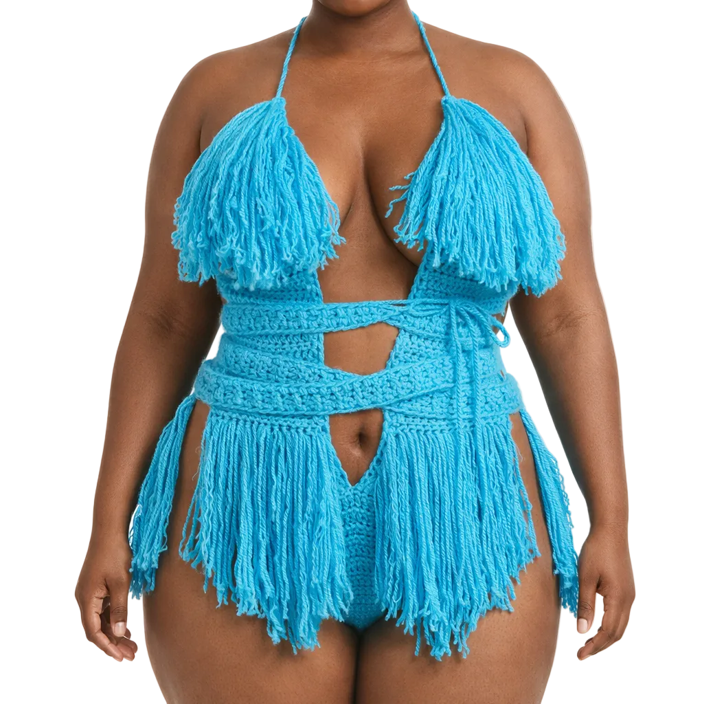 TANIJAY CROCHET READY TO SHIP Hebe Crochet One Piece Turqua Large – Ready to Ship (48 Hours)