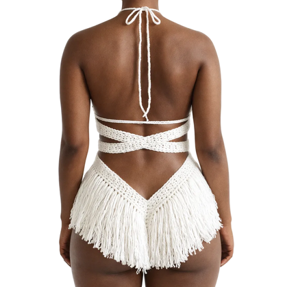 TANIJAY CROCHET READY TO SHIP Hebe Crochet One Piece White Small – Ready to Ship (48 Hours)