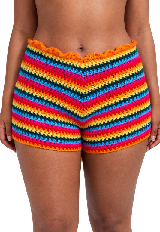 TANIJAY CROCHET PANTS Iris Crochet Shorts