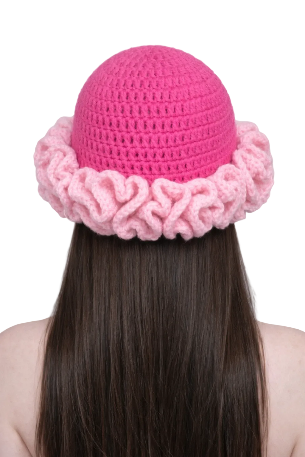 TANIJAY CROCHET Winter Hat Ptah Crochet Ruffle Hat Large Ruffles