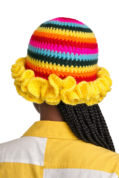 TANIJAY CROCHET Winter Hat Ptah Crochet Ruffle Hat