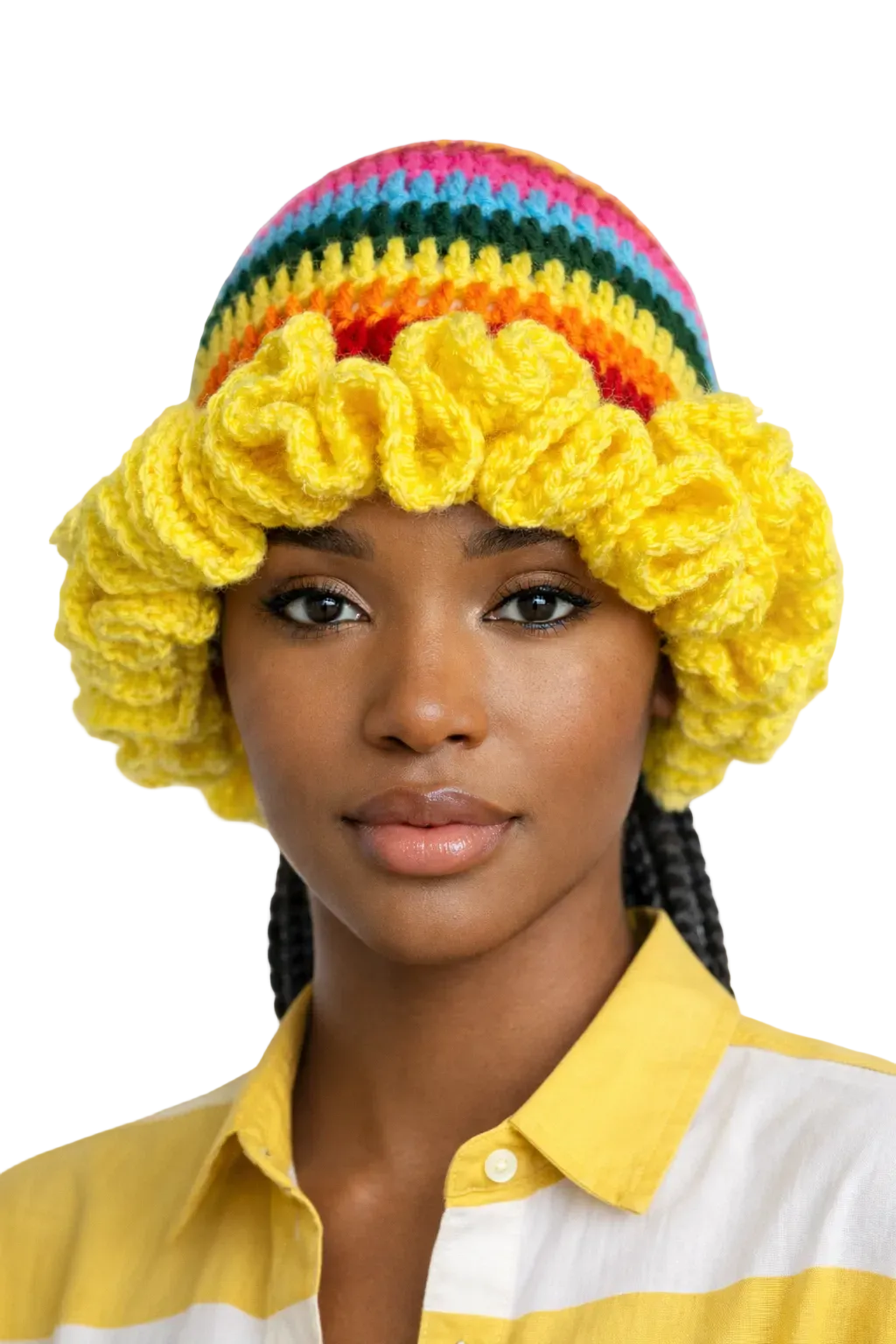 TANIJAY CROCHET Winter Hat Ptah Crochet Ruffle Hat