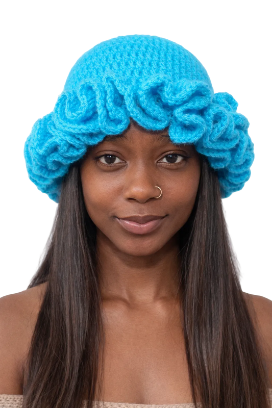 TANIJAY CROCHET Winter Hat Ptah Crochet Ruffle Hat