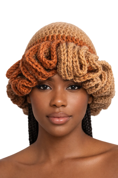 TANIJAY CROCHET Winter Hat Ptah Crochet Ruffle Hat