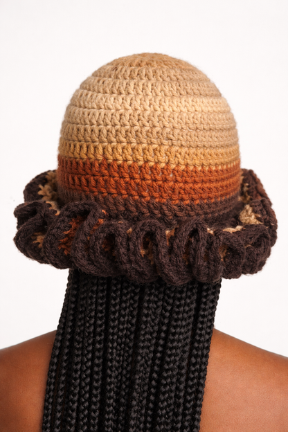TANIJAY CROCHET Winter Hat Ptah Crochet Ruffle Hat