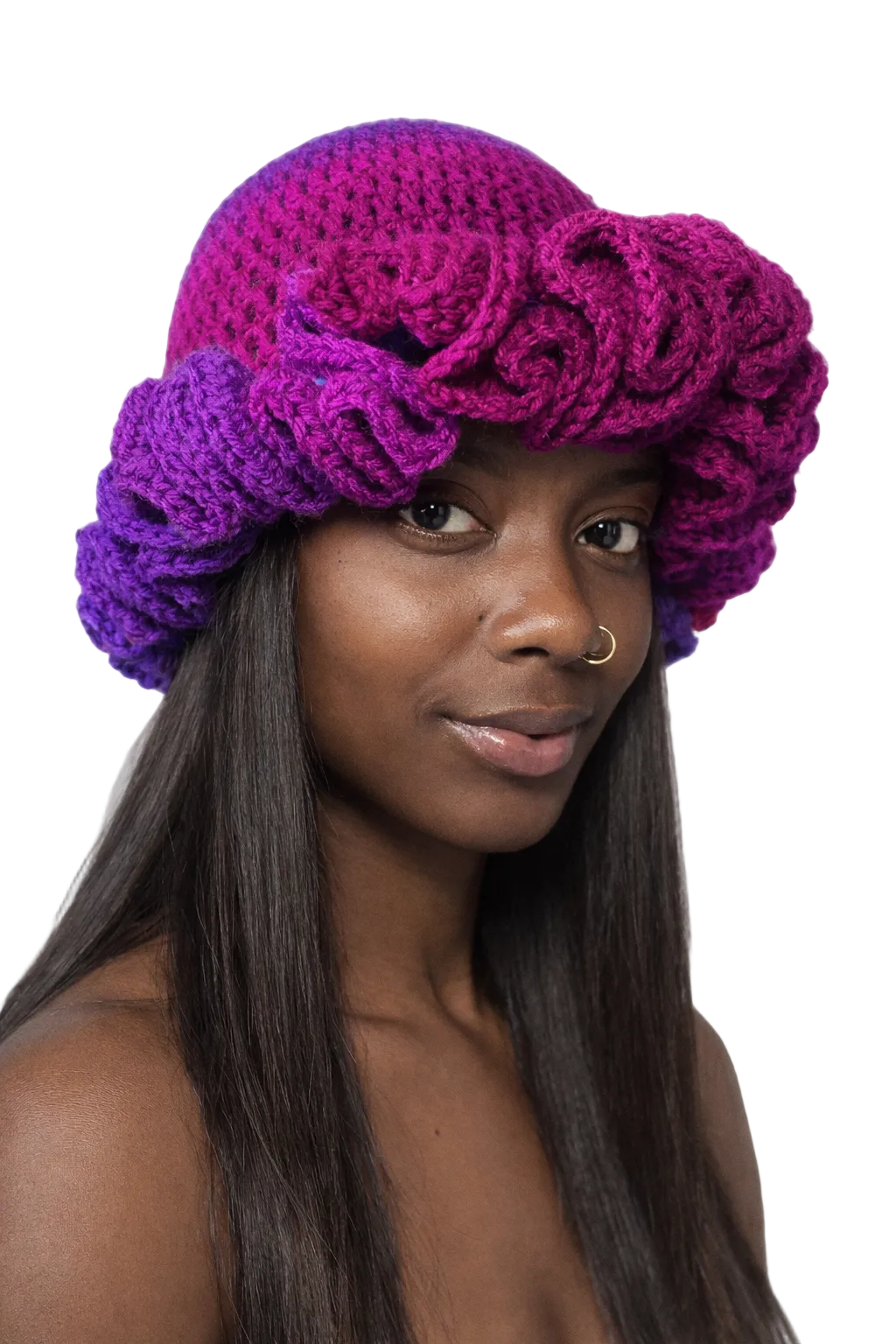 TANIJAY CROCHET Winter Hat Ptah Crochet Ruffle Hat