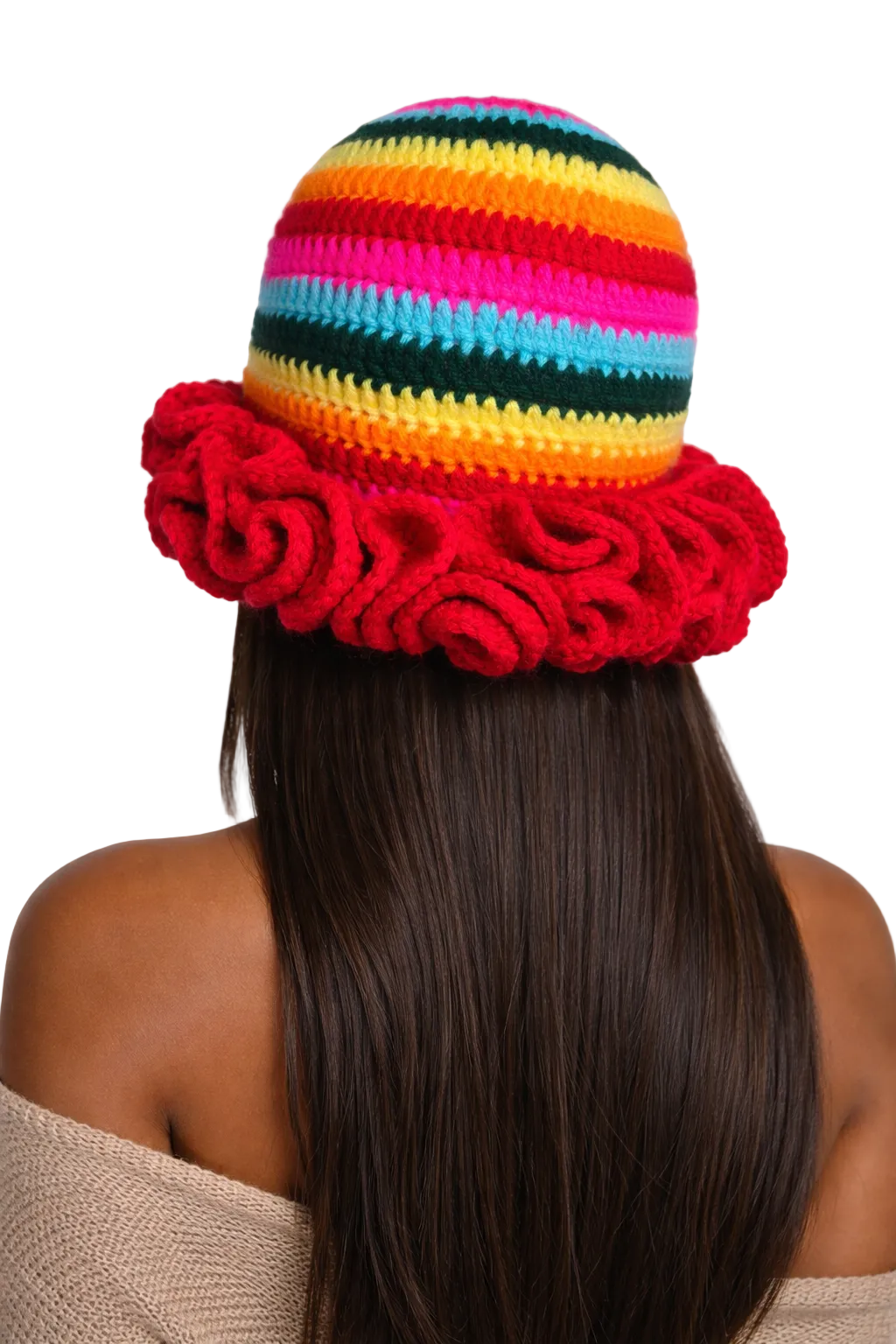 TANIJAY CROCHET Winter Hat Ptah Crochet Ruffle Hat