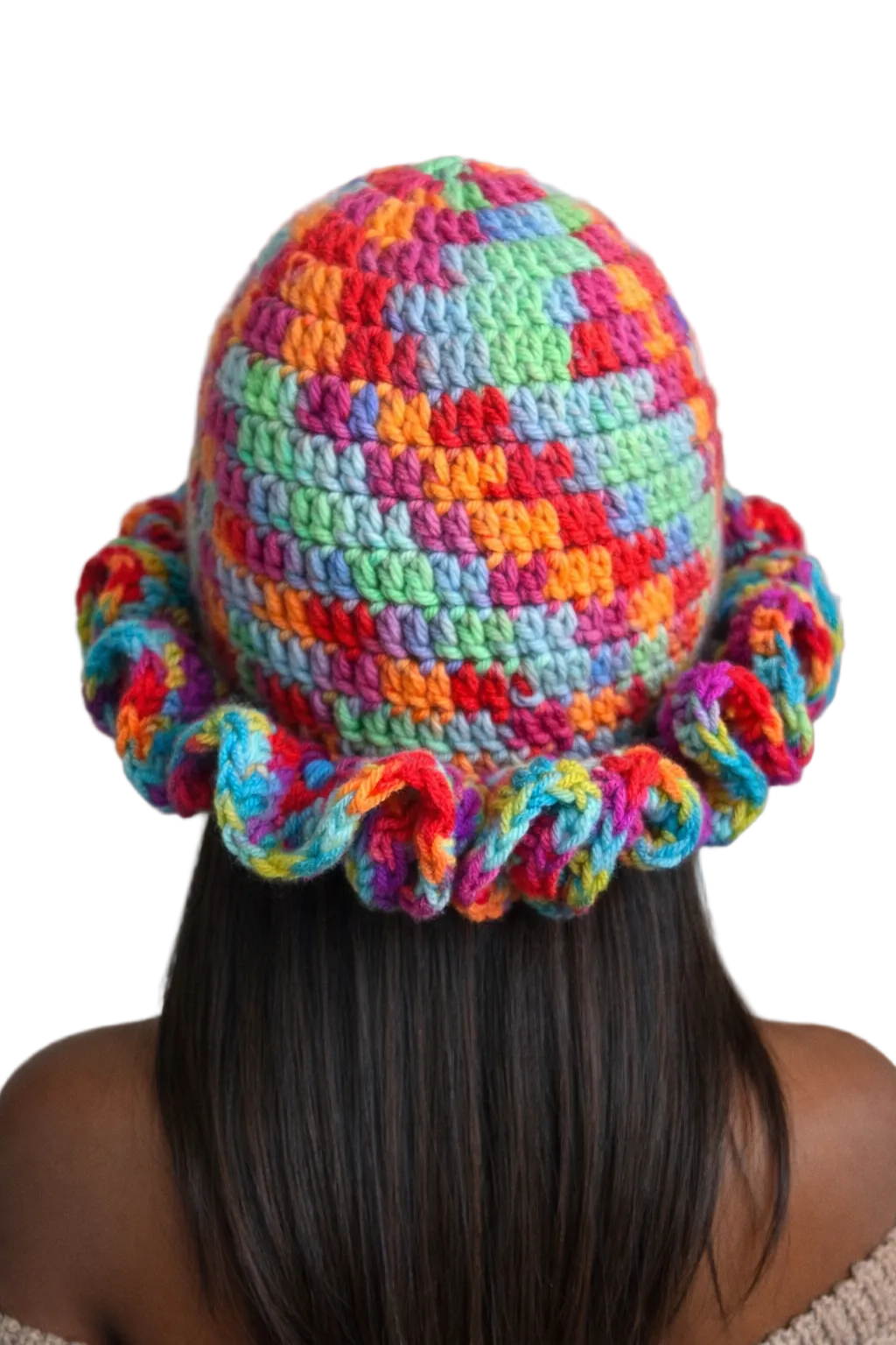 TANIJAY CROCHET Winter Hat Ptah Crochet Ruffle Hat