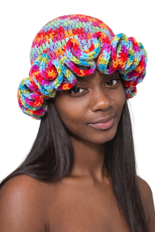 TANIJAY CROCHET Winter Hat Ptah Crochet Ruffle Hat