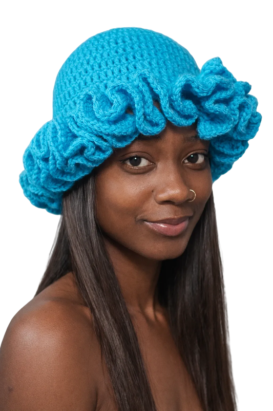 TANIJAY CROCHET Winter Hat Ptah Crochet Ruffle Hat
