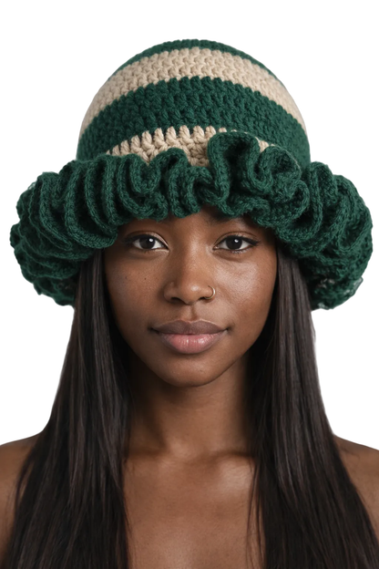TANIJAY CROCHET Winter Hat Ptah Crochet Ruffle Hat