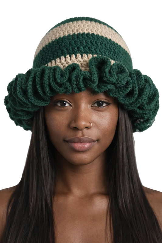 TANIJAY CROCHET Winter Hat Ptah Crochet Ruffle Hat