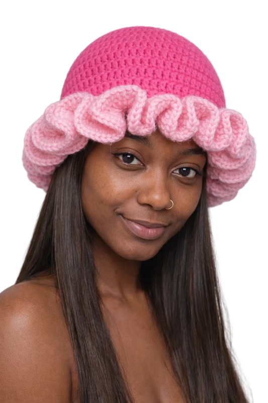 TANIJAY CROCHET Winter Hat Ptah Crochet Ruffle Hat