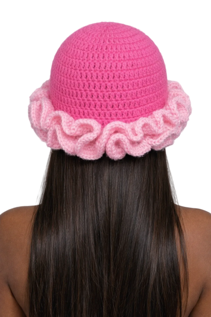 TANIJAY CROCHET Winter Hat Ptah Crochet Ruffle Hat