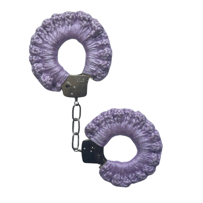 TANIJAY CROCHET handcuff Silky Crochet Handcuffs: Lavender