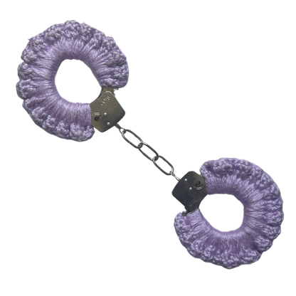TANIJAY CROCHET handcuff Silky Crochet Handcuffs: Lavender