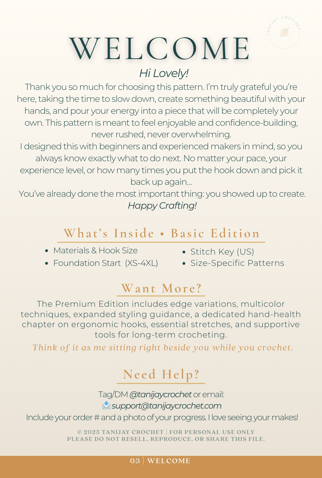 TANIJAY CROCHET pattern Spinx Sarong Skirt – Basic Crochet Pattern (Digital Download)