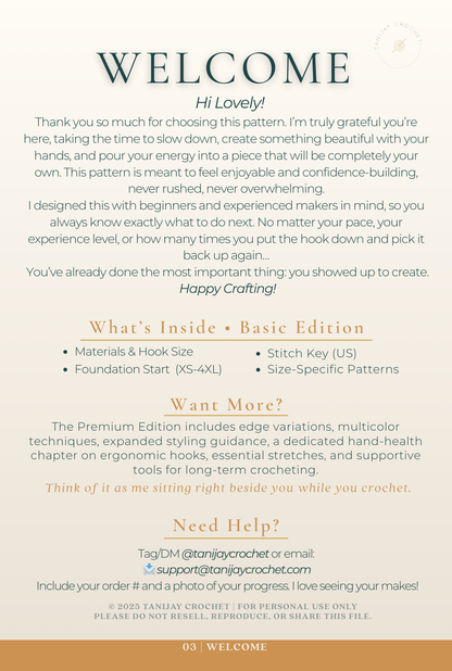 TANIJAY CROCHET pattern Spinx Sarong Skirt – Basic Crochet Pattern (Digital Download)