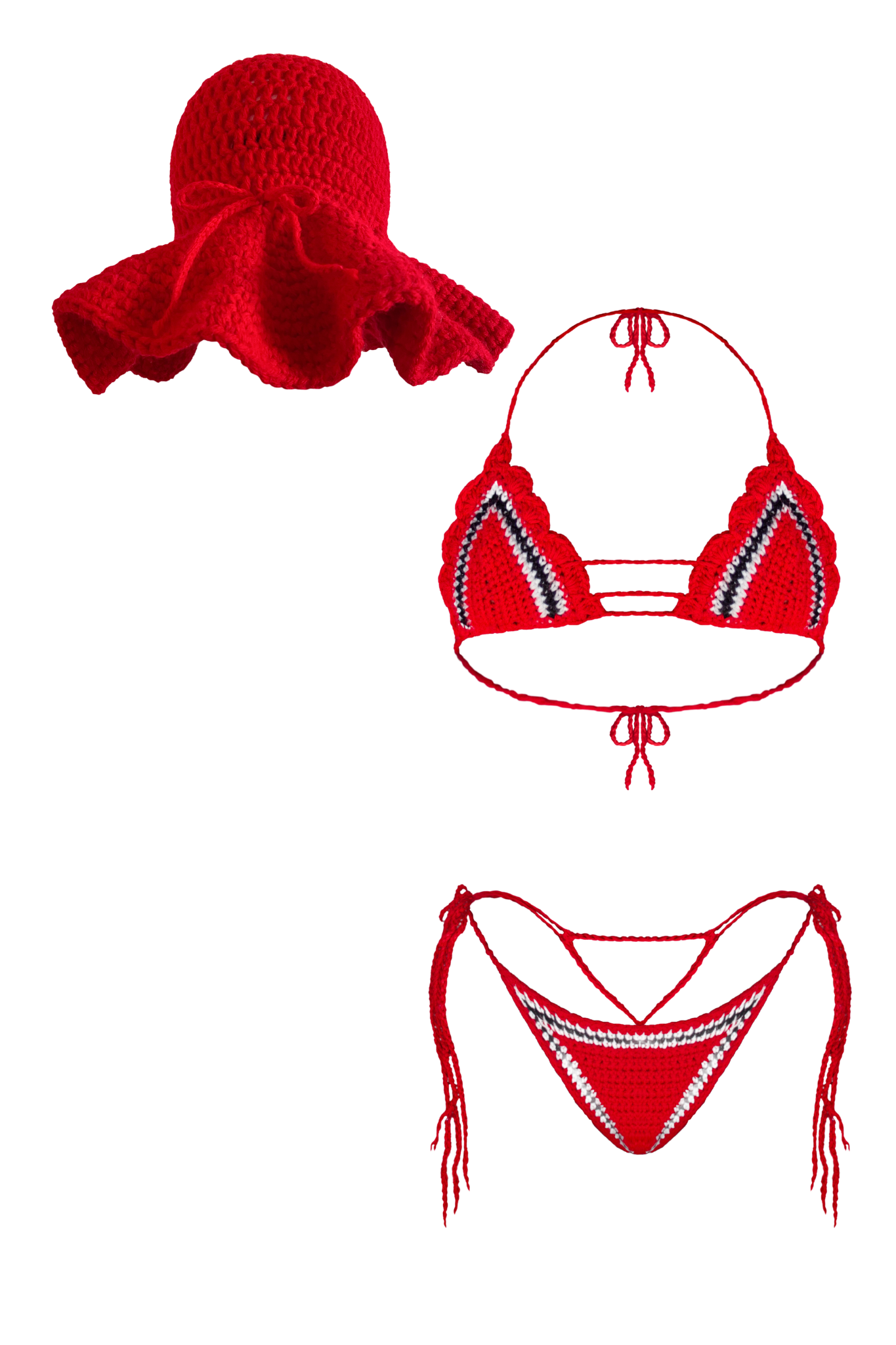 TANIJAY CROCHET SWIMSET T&T SET