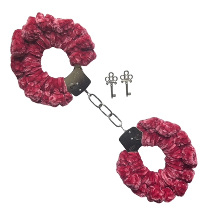 TANIJAY CROCHET Handcuffs ONE SIZE Velvet Crochet Handcuff Set