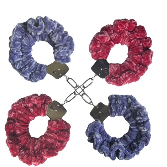 TANIJAY CROCHET Handcuffs ONE SIZE Velvet Crochet Handcuff Set