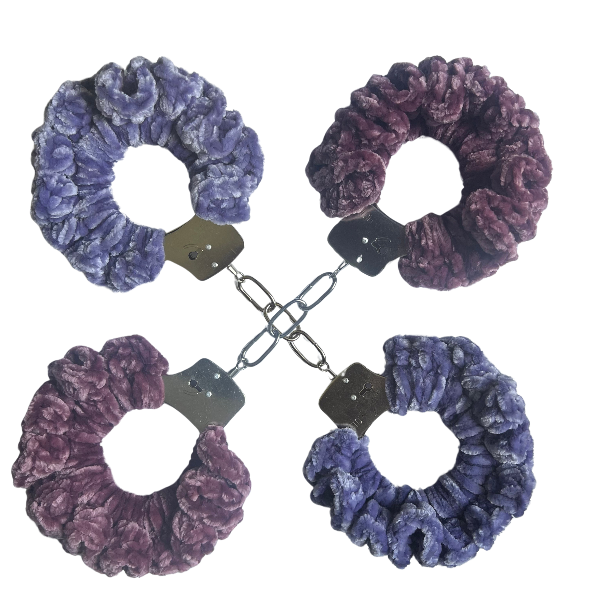 TANIJAY CROCHET Handcuffs ONE SIZE Velvet Crochet Handcuff Set