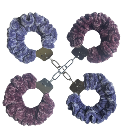 TANIJAY CROCHET Handcuffs ONE SIZE Velvet Crochet Handcuff Set