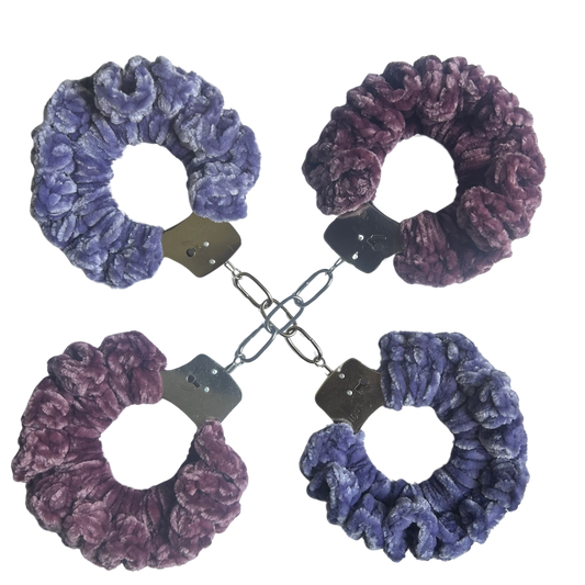 TANIJAY CROCHET Handcuffs ONE SIZE Velvet Crochet Handcuff Set