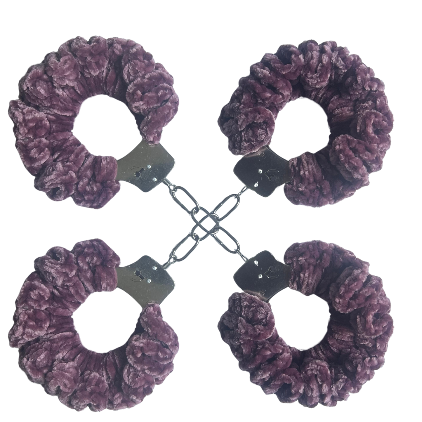 TANIJAY CROCHET Handcuffs ONE SIZE Velvet Crochet Handcuff Set