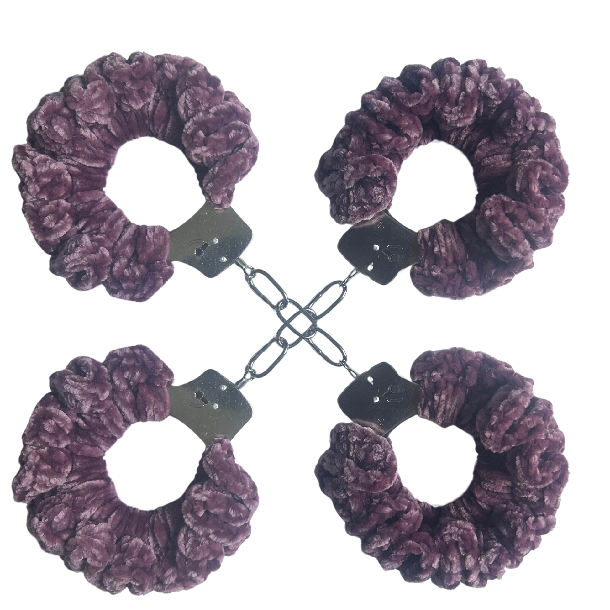 TANIJAY CROCHET Handcuffs ONE SIZE Velvet Crochet Handcuff Set